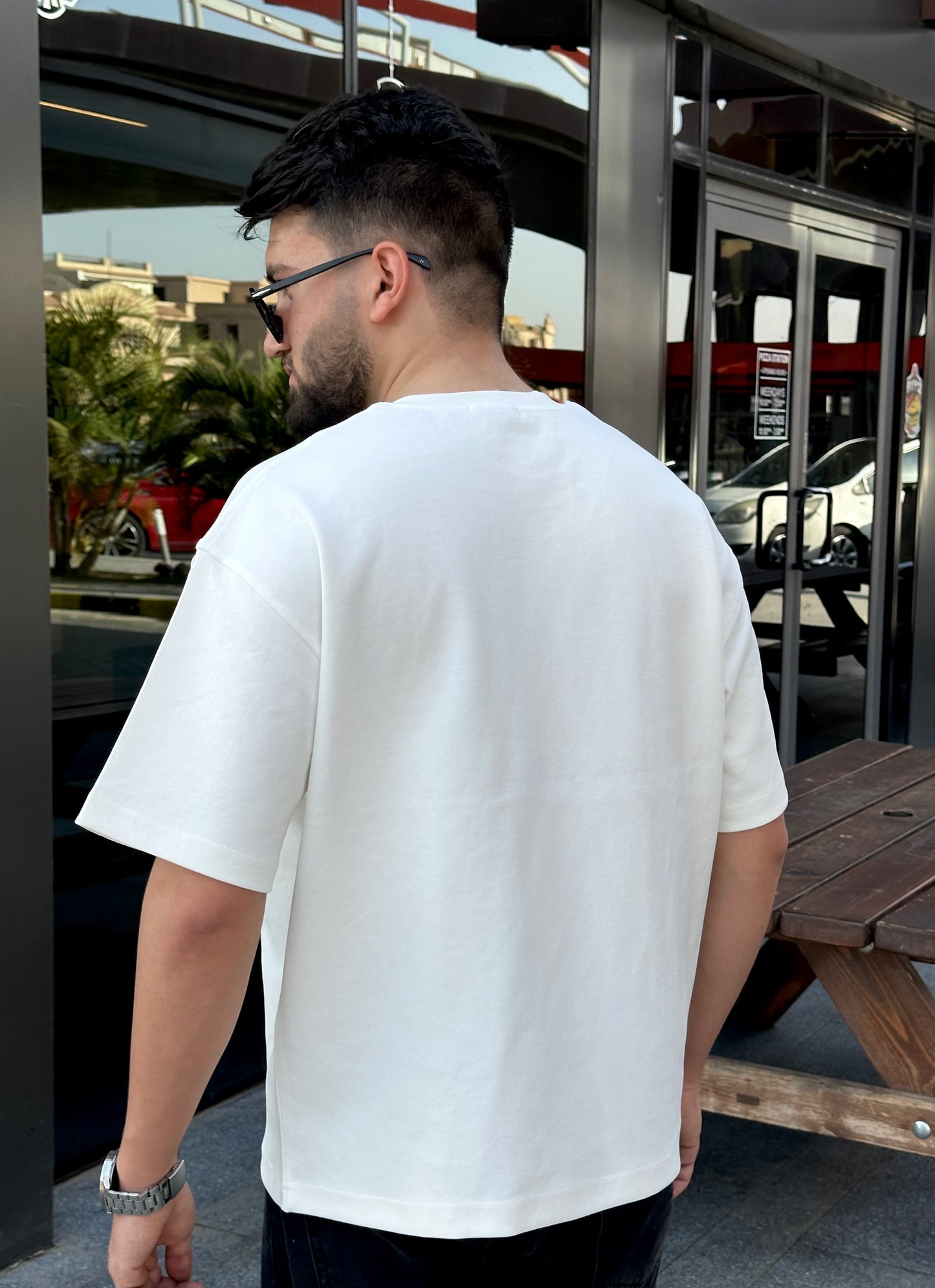 WHITE BASIC BOX-FIT TEE