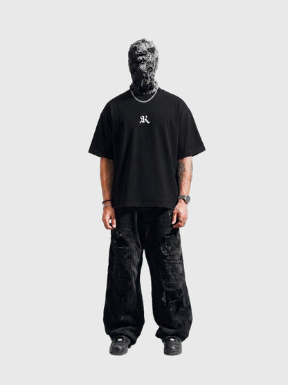 BLACK ARTY BOX-FIT TEE