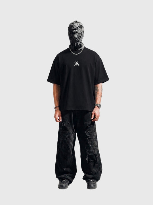BLACK ARTY BOX-FIT TEE