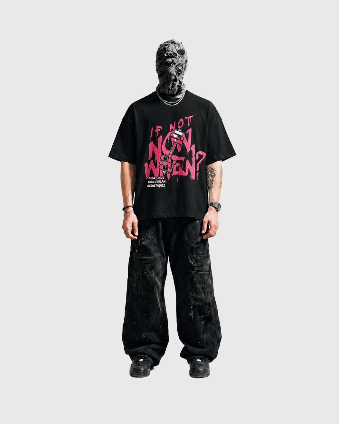 BLACK NOT NOW BOX-FIT TEE