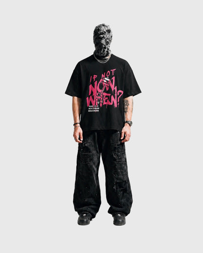 BLACK NOT NOW BOX-FIT TEE