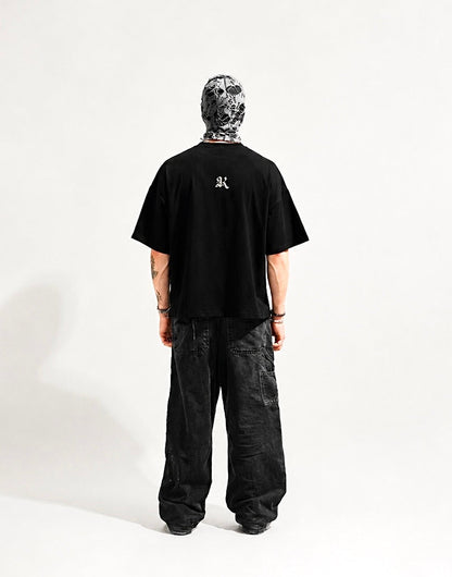 BLACK SURVIVOR BOX-FIT TEE