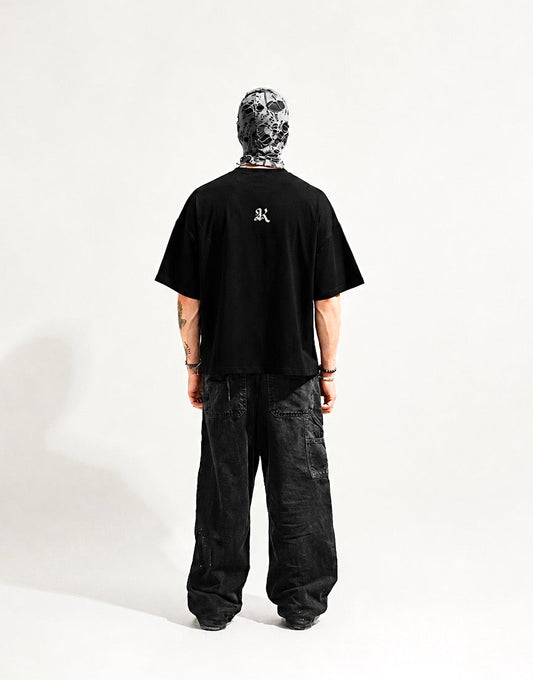 BLACK SURVIVOR BOX-FIT TEE