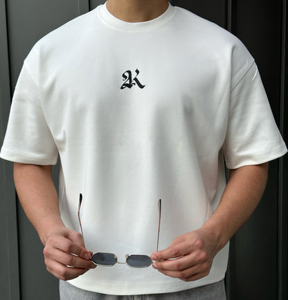 WHITE FEARLESS BOX-FIT TEE