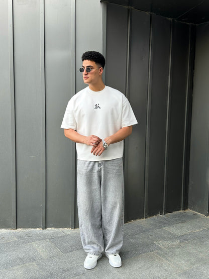 WHITE FEARLESS BOX-FIT TEE