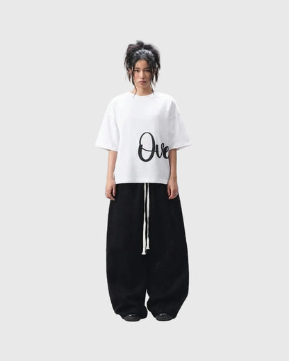 WHITE OVERSELF BOX-FIT TEE