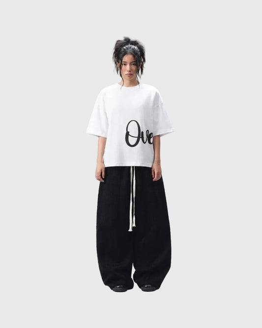 WHITE OVERSELF BOX-FIT TEE
