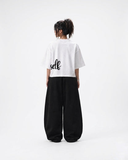 WHITE OVERSELF BOX-FIT TEE
