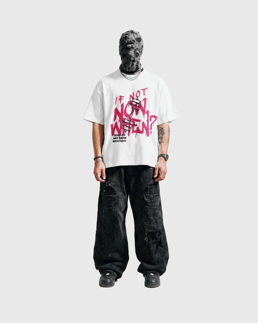 WHITE NOT NOW BOX-FIT TEE