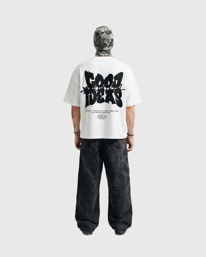 WHITE FEARLESS BOX-FIT TEE