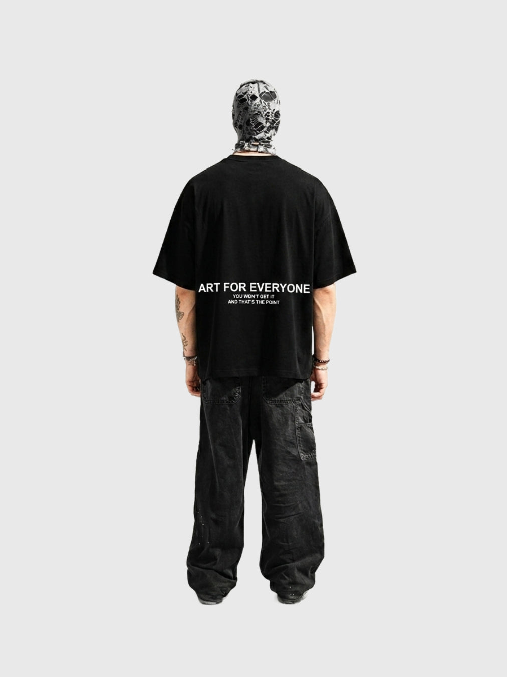 BLACK ARTY BOX-FIT TEE