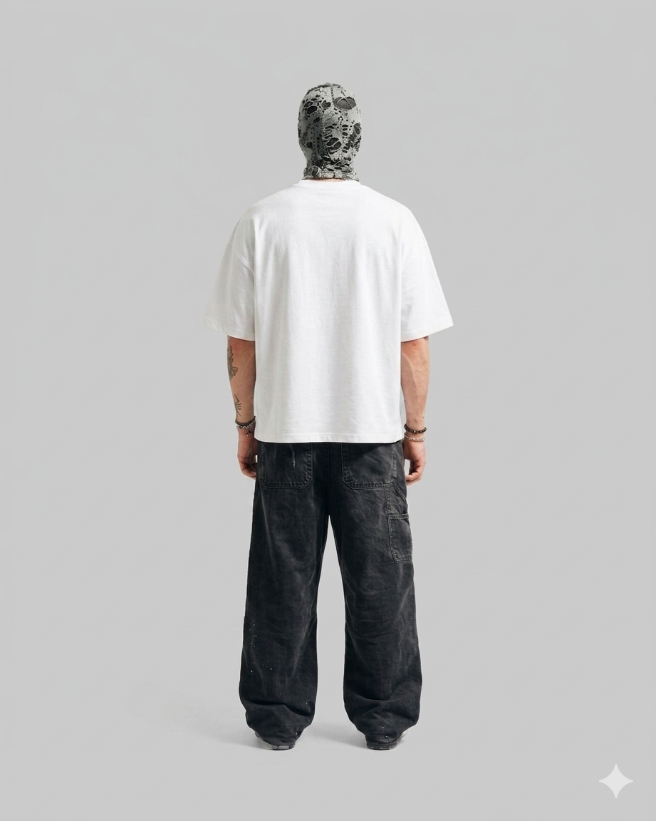 WHITE BASIC BOX-FIT TEE
