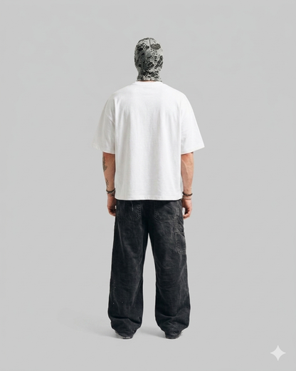 WHITE BASIC BOX-FIT TEE