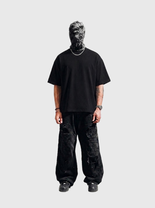 BLACK BASIC BOX-FIT TEE