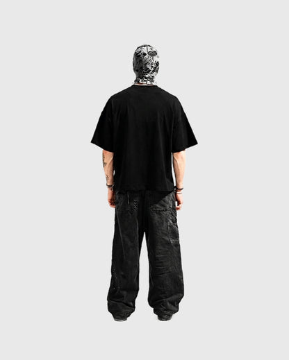 BLACK BASIC BOX-FIT TEE