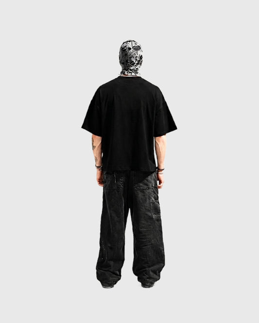 BLACK BASIC BOX-FIT TEE