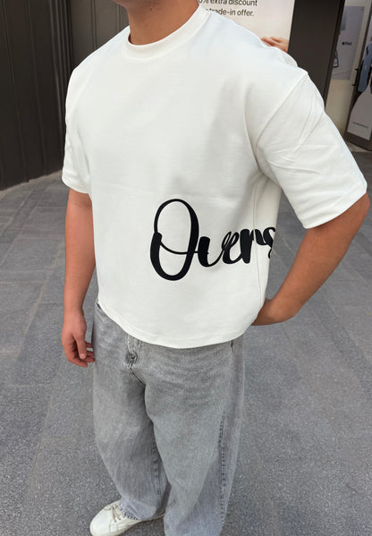 WHITE OVERSELF BOX-FIT TEE
